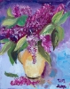 Lilac. Expressive Painting.